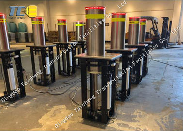 주문 짜개진 조각 유압 철회 가능한 볼러드 주차장 볼러드 분말 입히는 표면 online manufacture