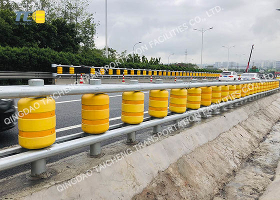 주문 Hot Dipped Galvanized Rolling Guardrail Barrier with Beam 1 2 3 4 5pcs and Roller Material EVA PU Polyurethane Providing Road Safety Solutions online manufacture