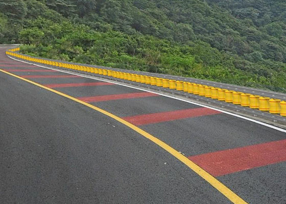 좋은 가격 Yellow With Black Stripes EVA filled roller guardrail durable safety barrier accessories for industrial and construction applications 온라인으로