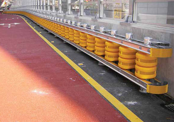 좋은 가격 Yellow With Black Stripes Safety Roller Barrier Width 500 Mm Accessories Ideal for Warehouse and Safety Applications 온라인으로