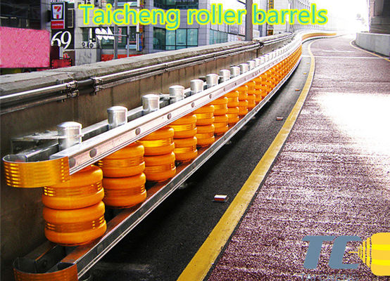 좋은 가격 Panel Height 1.2m Rolling Guardrail Barrier Diameter 245 350 Mm Roller Size Designed for Site Safety and Traffic Management 온라인으로