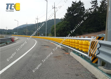 Good price 안전 고속도로 도로 롤러 장벽 회전 난간 황색 반대로 부식 온라인으로